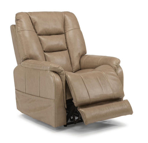 Flexsteel Theo Power Recliner with Power Headrest and Lumbar - Holmwood's Furniture & Design Center (Somersworth, NH)