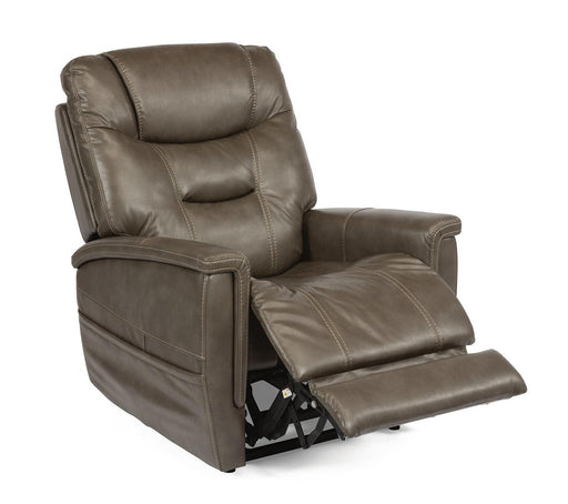 Flexsteel Shaw Power Lift Recliner with Power Headrest and Lumbar - Holmwood's Furniture & Design Center (Somersworth, NH)