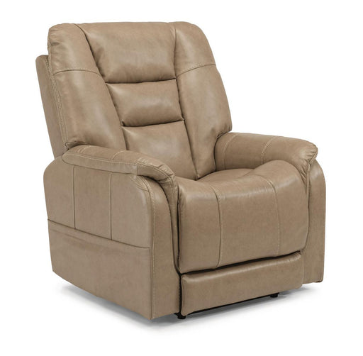 Flexsteel Theo Power Recliner with Power Headrest and Lumbar - Holmwood's Furniture & Design Center (Somersworth, NH)
