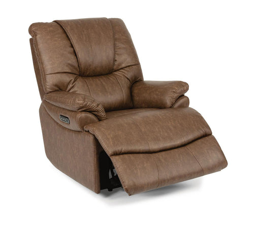 Flexsteel Willis Power Recliner with Power Headrest and Lumbar - Holmwood's Furniture & Design Center (Somersworth, NH)
