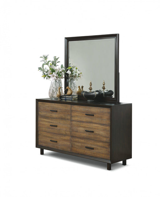 Flexsteel Wynwood Alpine Mirror in Walnut - Holmwood's Furniture & Design Center (Somersworth, NH)