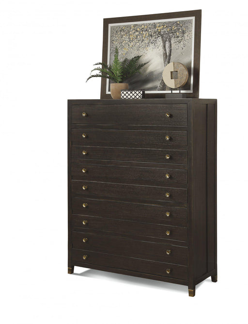 Flexsteel Wynwood Cologne Drawer Chest in Dark Brown - Holmwood's Furniture & Design Center (Somersworth, NH)