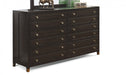 Flexsteel Wynwood Cologne Dresser in Dark Brown - Holmwood's Furniture & Design Center (Somersworth, NH)