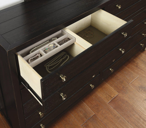 Flexsteel Wynwood Cologne Dresser in Dark Brown - Holmwood's Furniture & Design Center (Somersworth, NH)