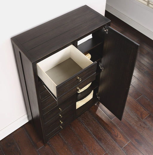 Flexsteel Wynwood Cologne Gentleman's Chest in Dark Brown - Holmwood's Furniture & Design Center (Somersworth, NH)