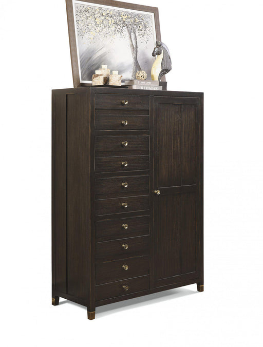 Flexsteel Wynwood Cologne Gentleman's Chest in Dark Brown - Holmwood's Furniture & Design Center (Somersworth, NH)