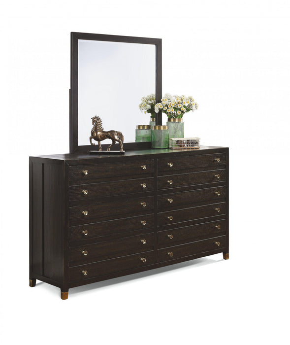 Flexsteel Wynwood Cologne Mirror in Dark Brown - Holmwood's Furniture & Design Center (Somersworth, NH)