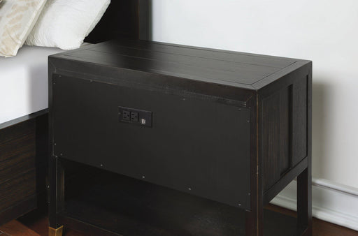 Flexsteel Wynwood Cologne Open Night Stand in Dark Brown - Holmwood's Furniture & Design Center (Somersworth, NH)