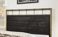 Flexsteel Wynwood Cologne Queen Metal Panel Bed in Dark Brown - Holmwood's Furniture & Design Center (Somersworth, NH)