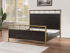 Flexsteel Wynwood Cologne California King Metal Panel Bed in Dark Brown - Holmwood's Furniture & Design Center (Somersworth, NH)