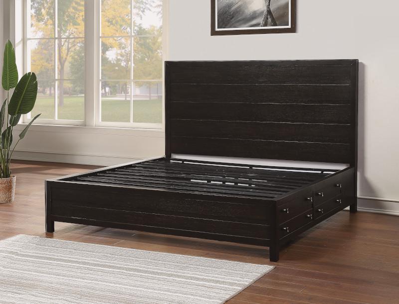 Flexsteel Wynwood Cologne King Storage Bed in Dark Brown - Holmwood's Furniture & Design Center (Somersworth, NH)