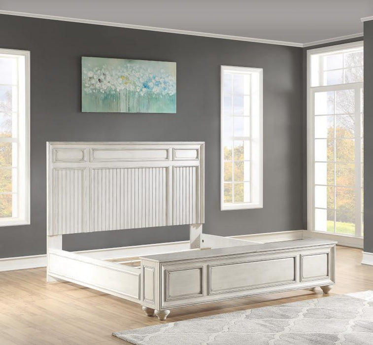 Flexsteel Wynwood Harmony California King Panel Storage Bed in White Wood - Holmwood's Furniture & Design Center (Somersworth, NH)