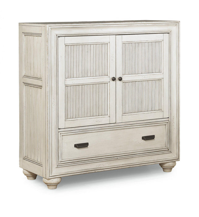Flexsteel Wynwood Harmony Media Chest in White Wood - Holmwood's Furniture & Design Center (Somersworth, NH)