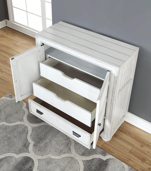 Flexsteel Wynwood Harmony Media Chest in White Wood - Holmwood's Furniture & Design Center (Somersworth, NH)