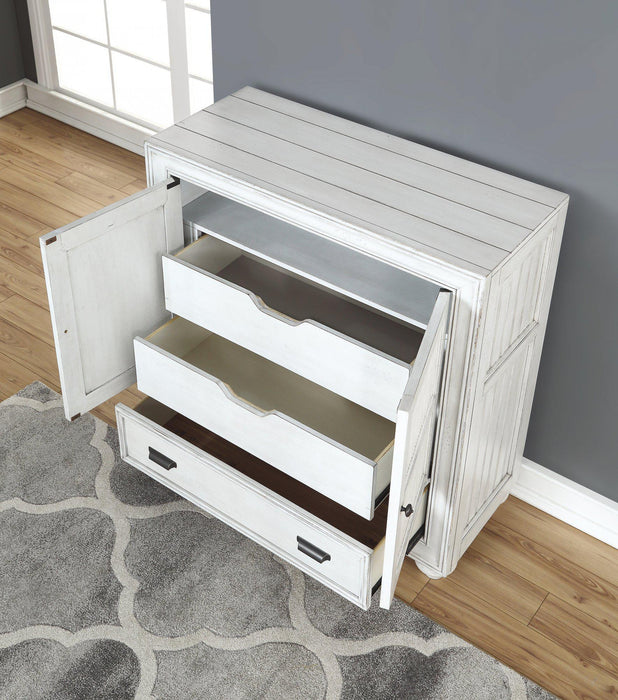 Flexsteel Wynwood Harmony Media Chest in White Wood - Holmwood's Furniture & Design Center (Somersworth, NH)
