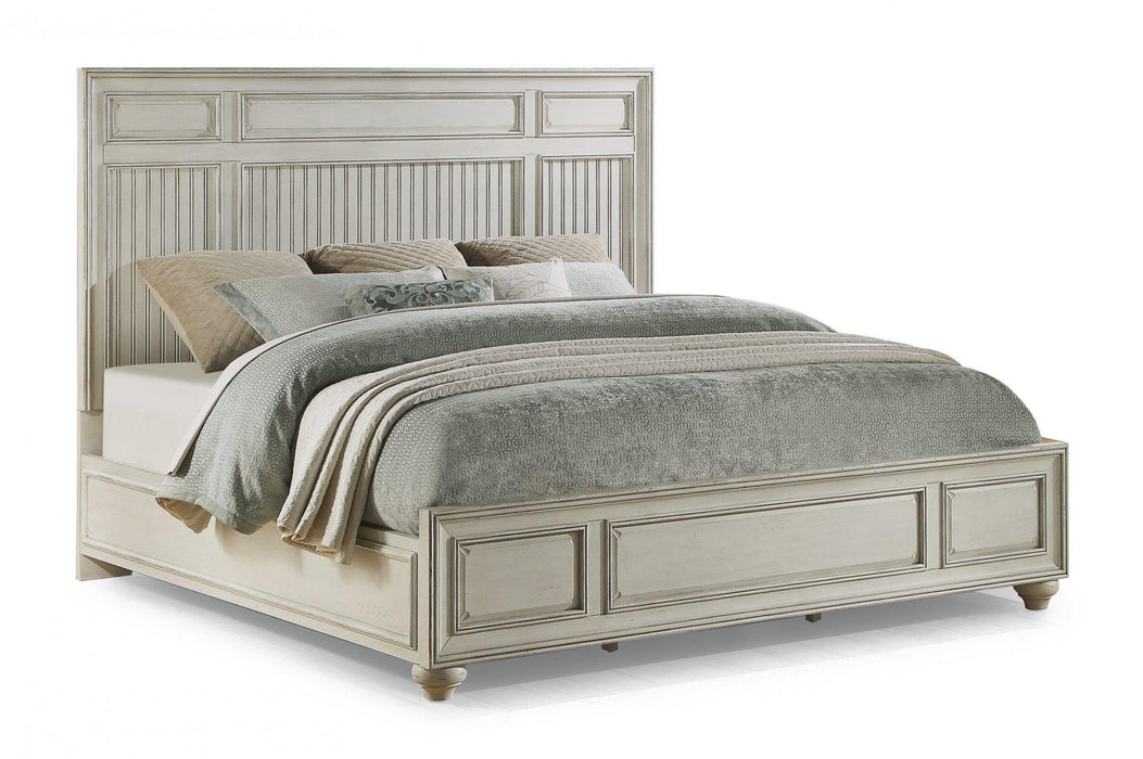Flexsteel Wynwood Harmony Queen Panel Bed in White Wood