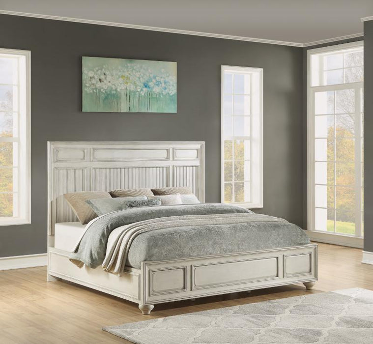 Flexsteel Wynwood Harmony Queen Panel Bed in White Wood - Holmwood's Furniture & Design Center (Somersworth, NH)