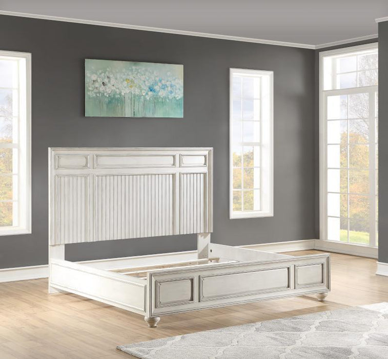 Flexsteel Wynwood Harmony Queen Panel Bed in White Wood - Holmwood's Furniture & Design Center (Somersworth, NH)