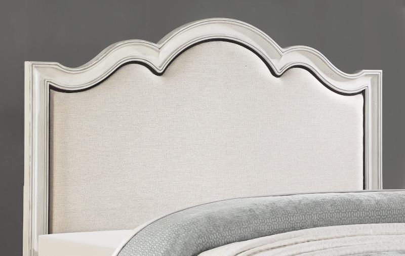 Flexsteel Wynwood Harmony Queen Upholstered Panel Bed in White Wood - Holmwood's Furniture & Design Center (Somersworth, NH)