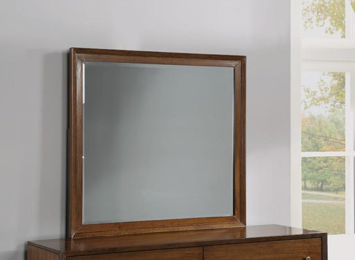 Flexsteel Wynwood Ludwig Mirror in Medium Brown - Holmwood's Furniture & Design Center (Somersworth, NH)