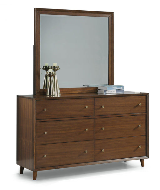 Flexsteel Wynwood Ludwig Mirror in Medium Brown - Holmwood's Furniture & Design Center (Somersworth, NH)