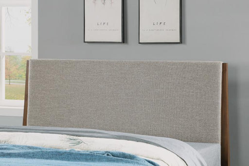 Flexsteel Wynwood Ludwig Upholstered Queen Platform Bed in Medium Brown - Holmwood's Furniture & Design Center (Somersworth, NH)