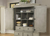 Flexsteel Wynwood Plymouth Armoire in Whitewash Wood - Holmwood's Furniture & Design Center (Somersworth, NH)