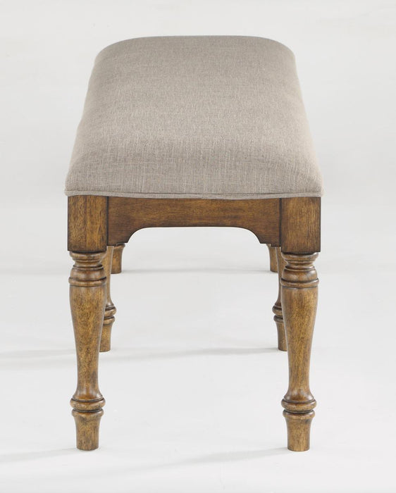 Flexsteel Wynwood Plymouth Bench in Brown - Holmwood's Furniture & Design Center (Somersworth, NH)