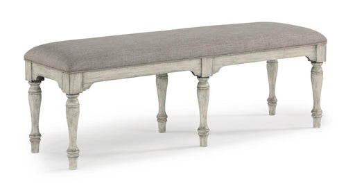 Flexsteel Wynwood Plymouth Bench in Gray - Holmwood's Furniture & Design Center (Somersworth, NH)