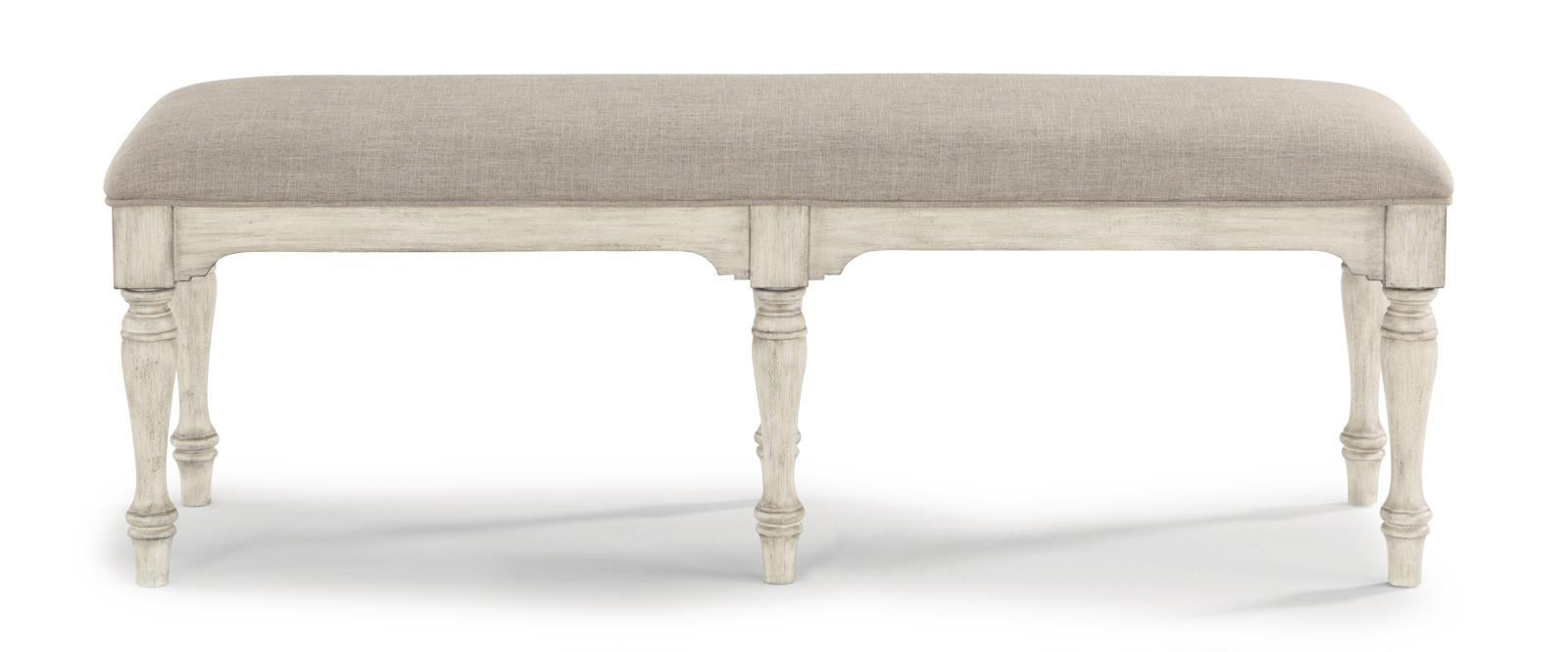 Flexsteel Wynwood Plymouth Bench in Gray - Holmwood's Furniture & Design Center (Somersworth, NH)
