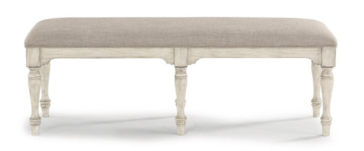 Flexsteel Wynwood Plymouth Bench in Gray - Holmwood's Furniture & Design Center (Somersworth, NH)