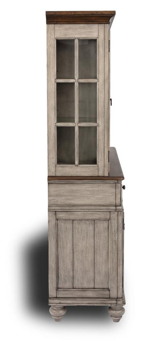 Flexsteel Wynwood Plymouth Buffet with Hutch in Two-Toned - Holmwood's Furniture & Design Center (Somersworth, NH)