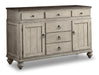 Flexsteel Wynwood Plymouth Buffet with Hutch in Two-Toned - Holmwood's Furniture & Design Center (Somersworth, NH)