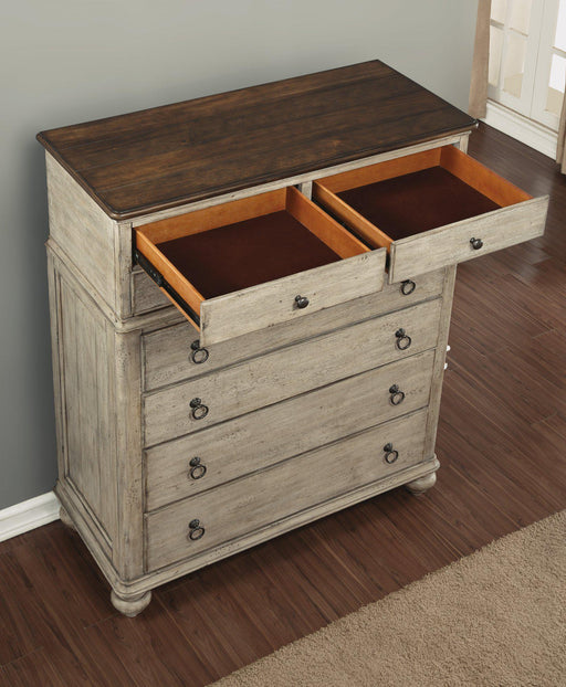 Flexsteel Wynwood Plymouth Drawer Chest in Whitewash Wood - Holmwood's Furniture & Design Center (Somersworth, NH)