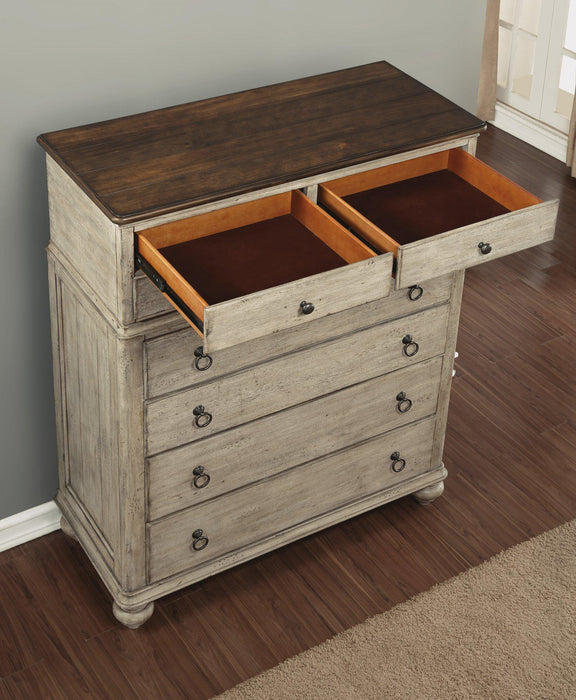 Flexsteel Wynwood Plymouth Drawer Chest in Whitewash Wood - Holmwood's Furniture & Design Center (Somersworth, NH)