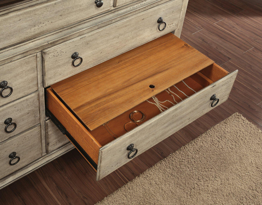 Flexsteel Wynwood Plymouth Dresser in Whitewash Wood - Holmwood's Furniture & Design Center (Somersworth, NH)