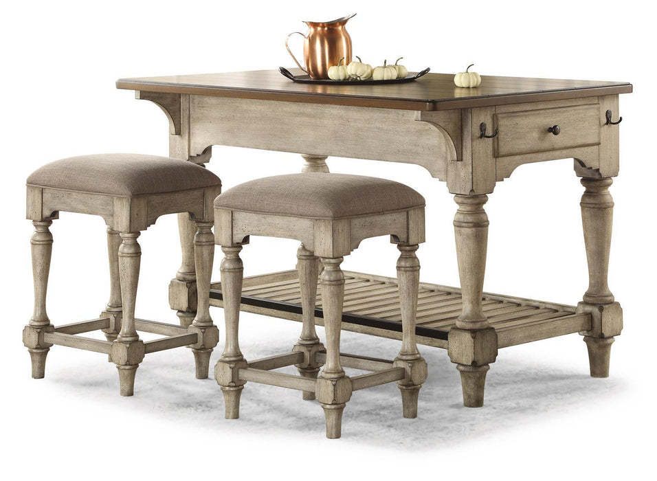 Flexsteel Wynwood Plymouth Kitchen Island in Two-Toned - Holmwood's Furniture & Design Center (Somersworth, NH)