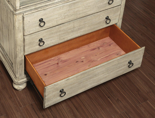 Flexsteel Wynwood Plymouth Media Chest in Whitewash Wood - Holmwood's Furniture & Design Center (Somersworth, NH)