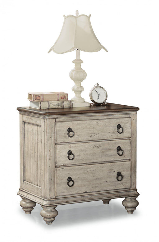 Flexsteel Wynwood Plymouth Night Stand in Whitewash Wood - Holmwood's Furniture & Design Center (Somersworth, NH)