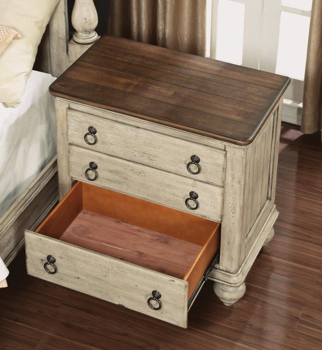 Flexsteel Wynwood Plymouth Night Stand in Whitewash Wood - Holmwood's Furniture & Design Center (Somersworth, NH)