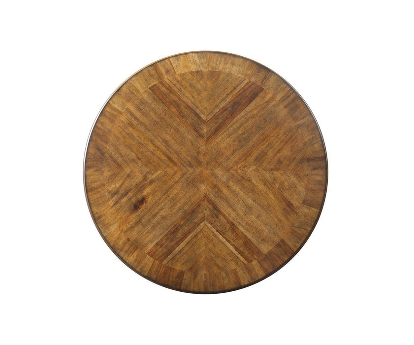 Flexsteel Wynwood Plymouth Pedestal Counter Height Dining Table in Two-Toned - Holmwood's Furniture & Design Center (Somersworth, NH)