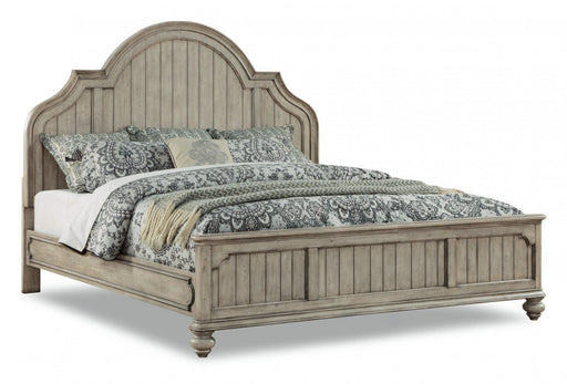 Flexsteel Wynwood Plymouth Queen Panel Bed in Whitewash Wood - Holmwood's Furniture & Design Center (Somersworth, NH)