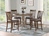 Flexsteel Wynwood Plymouth Pedestal Counter Height Dining Table in Two-Toned - Holmwood's Furniture & Design Center (Somersworth, NH)