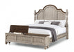 Flexsteel Wynwood Plymouth King Poster Storage Bed in Whitewash Wood - Holmwood's Furniture & Design Center (Somersworth, NH)