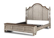 Flexsteel Wynwood Plymouth Queen Poster Storage Bed in Whitewash Wood - Holmwood's Furniture & Design Center (Somersworth, NH)
