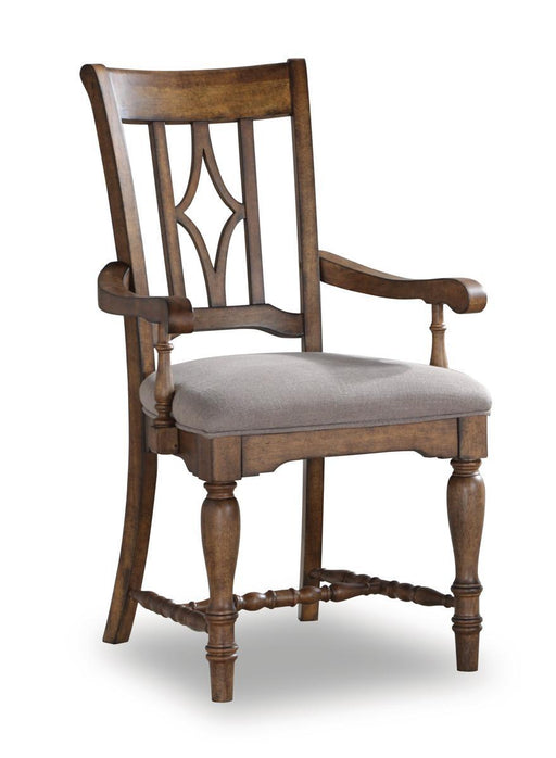 Flexsteel Wynwood Plymouth Upholstered Arm Chair (Set of 2) in Brown - Holmwood's Furniture & Design Center (Somersworth, NH)