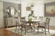 Flexsteel Wynwood Plymouth Round Pedestal Dining Table in Two-Toned - Holmwood's Furniture & Design Center (Somersworth, NH)