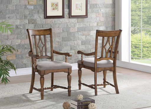 Flexsteel Wynwood Plymouth Upholstered Arm Chair (Set of 2) in Brown - Holmwood's Furniture & Design Center (Somersworth, NH)