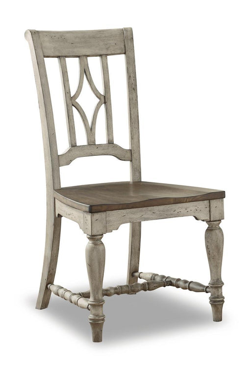Flexsteel Wynwood Plymouth Wooden Side Chair (Set of 2) in Gray - Holmwood's Furniture & Design Center (Somersworth, NH)