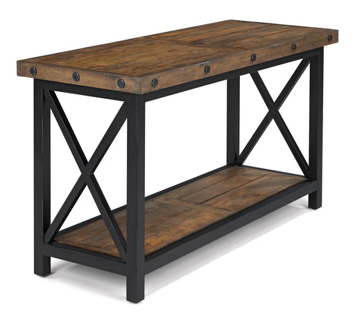 Flexsteel Carpenter Sofa Table in Rustic Brown - Holmwood's Furniture & Design Center (Somersworth, NH)